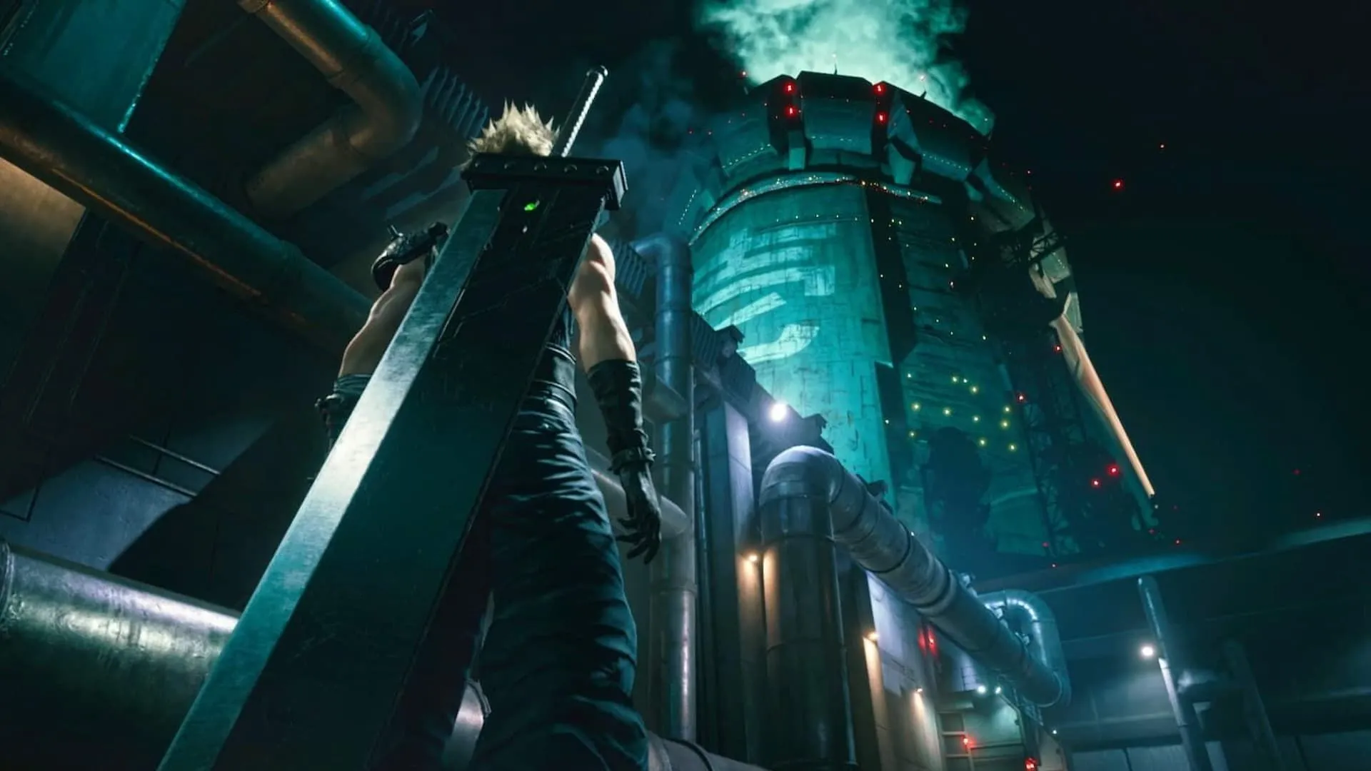 Hình ảnh Lò phản ứng Mako tại Midgar, biểu tượng khai thác năng lượng Mako trong Final Fantasy 7 Remake
