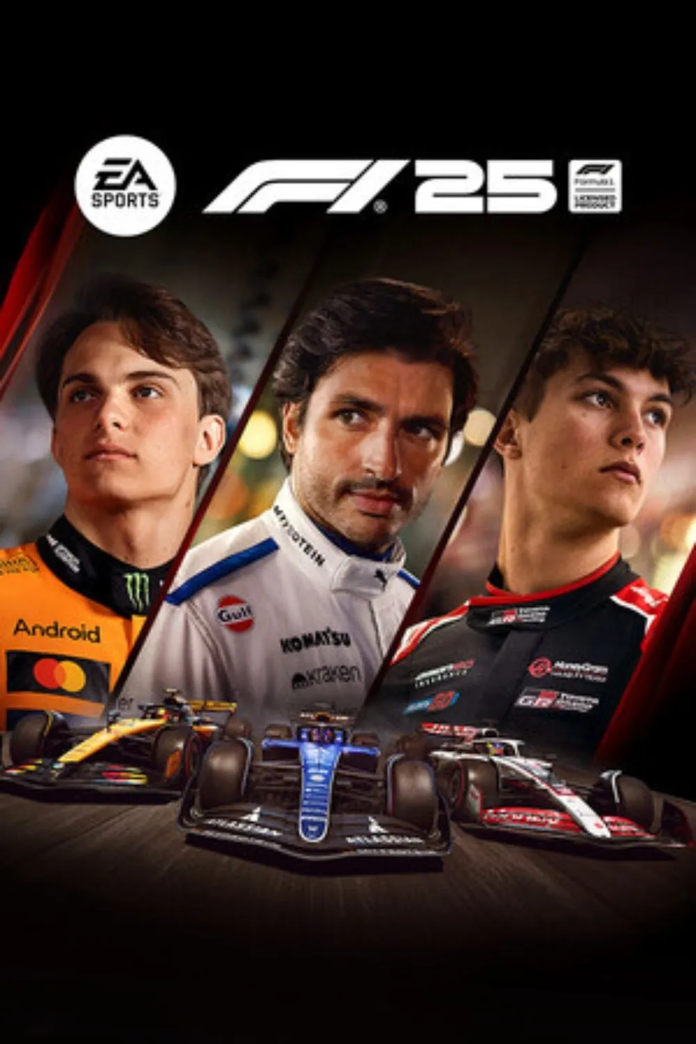 Ảnh bìa chính thức của game đua xe F1 25 từ EA Sports và Codemasters