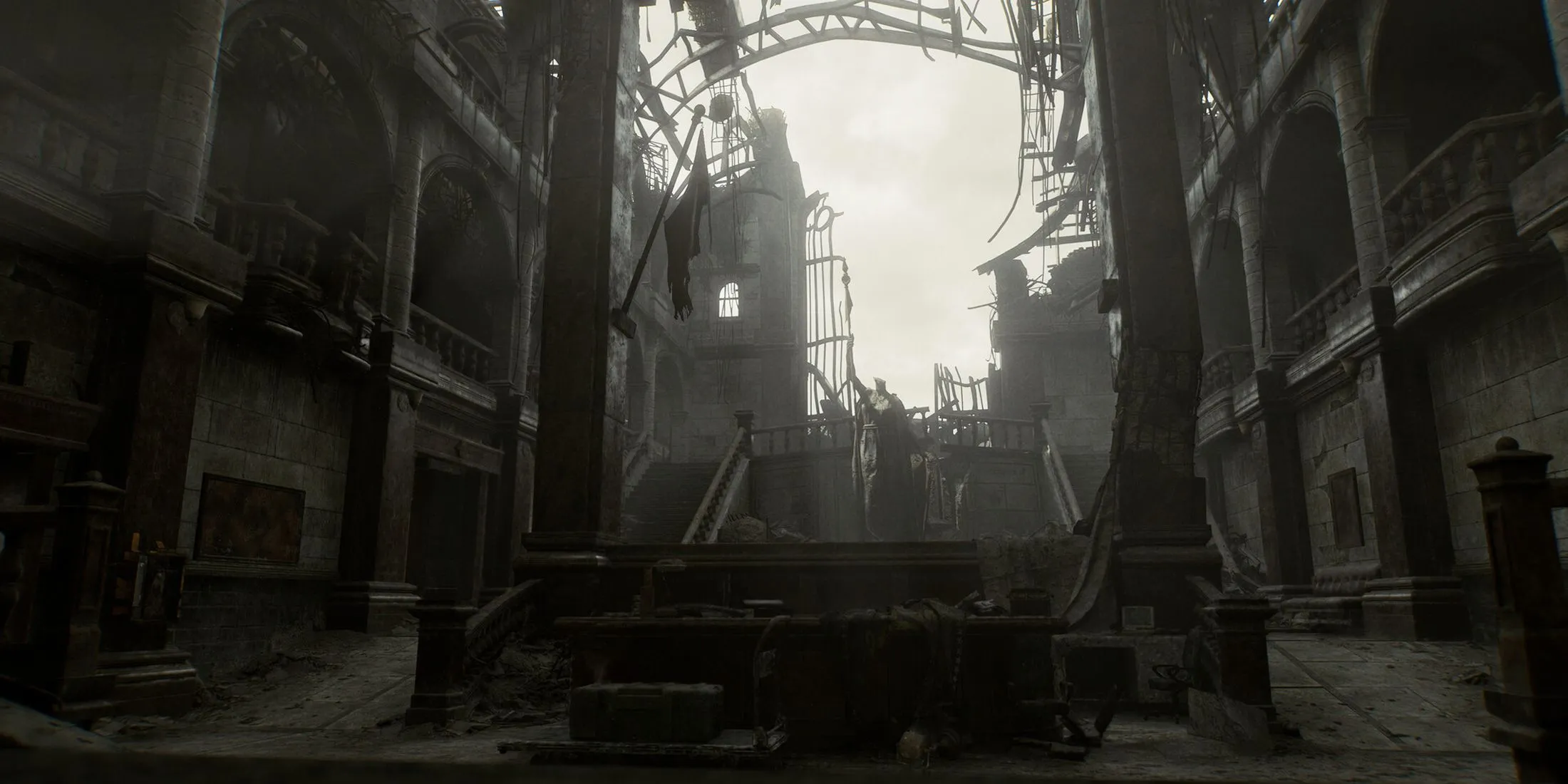 Bên trong đồn cảnh sát Raccoon City đổ nát