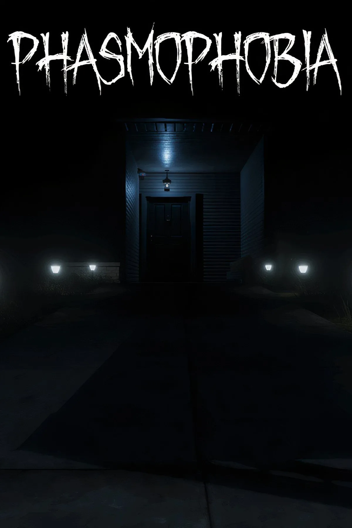 Biểu tượng Phasmophobia và hình ảnh ma quái đặc trưng của game kinh dị săn ma.