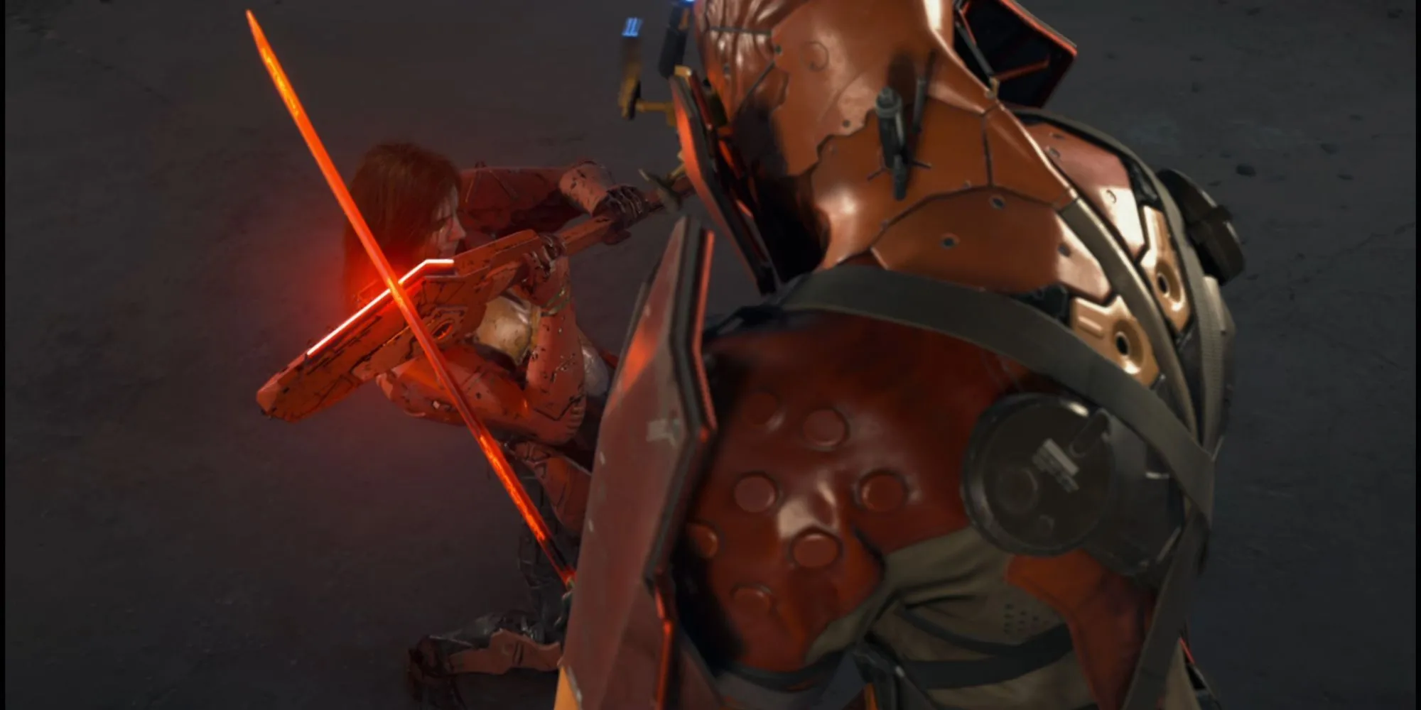 Cảnh cận mặt một nhân vật phụ khác trong Death Stranding 2, có thể là một cameo người thật, thể hiện cảm xúc hoặc suy tư.