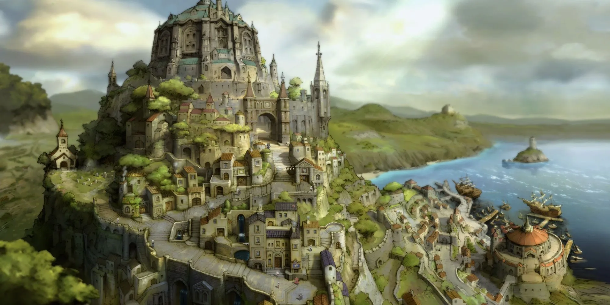 Cảnh quan môi trường trong Bravely Default Flying Fairy HD Remaster