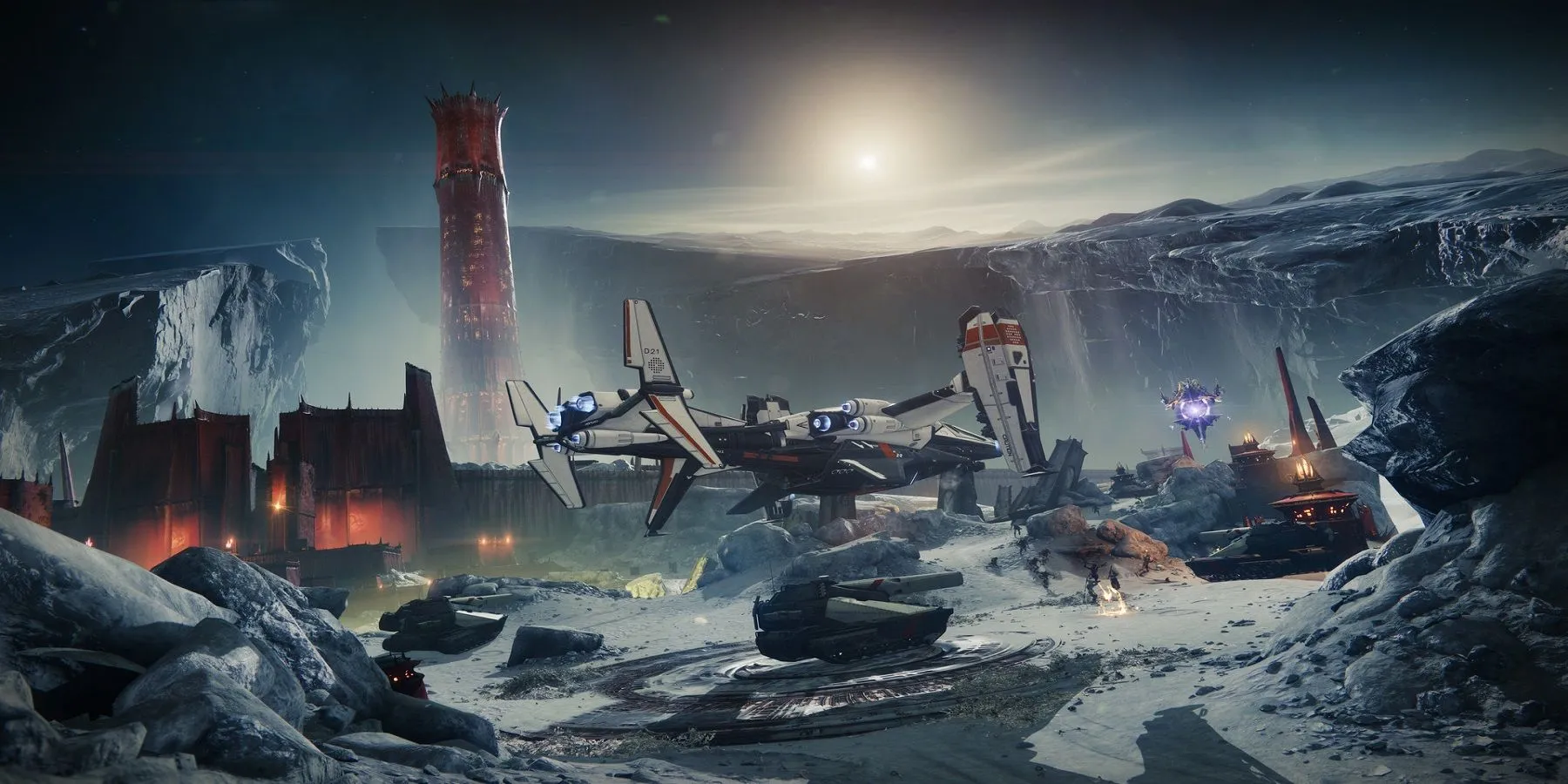 Cảnh quan trên Mặt Trăng, một khu vực khám phá trong Destiny 2