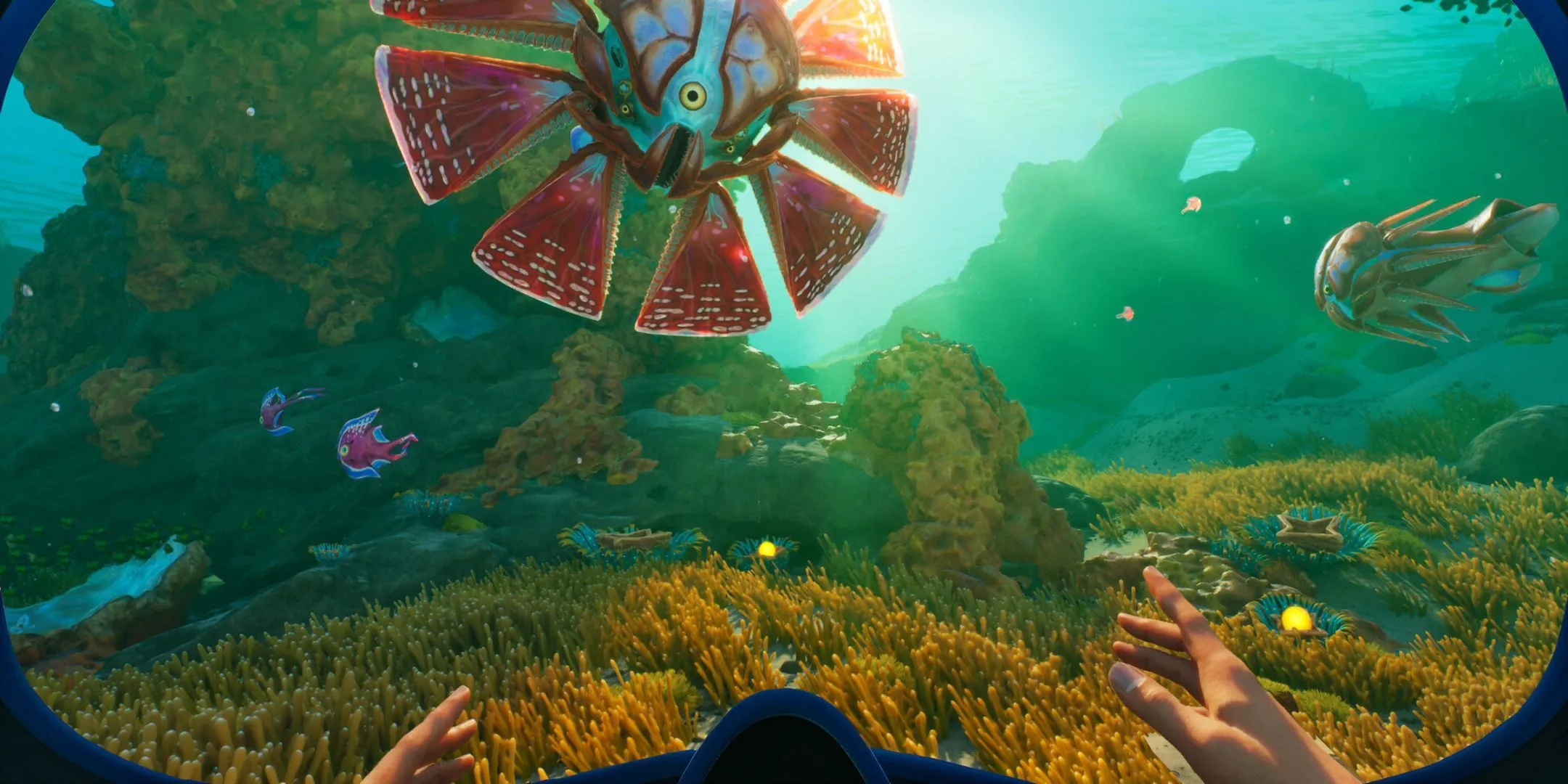 Game thủ khám phá môi trường dưới nước đầy cá trong Subnautica 2.