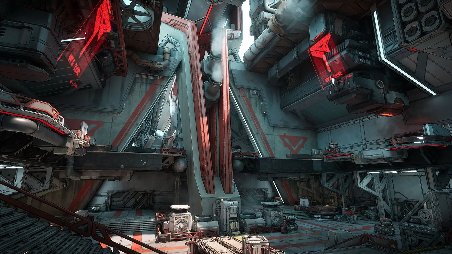 Hình ảnh gameplay Borderlands 4, phô diễn các loại vũ khí và hiệu ứng kỹ năng đặc trưng của dòng game.