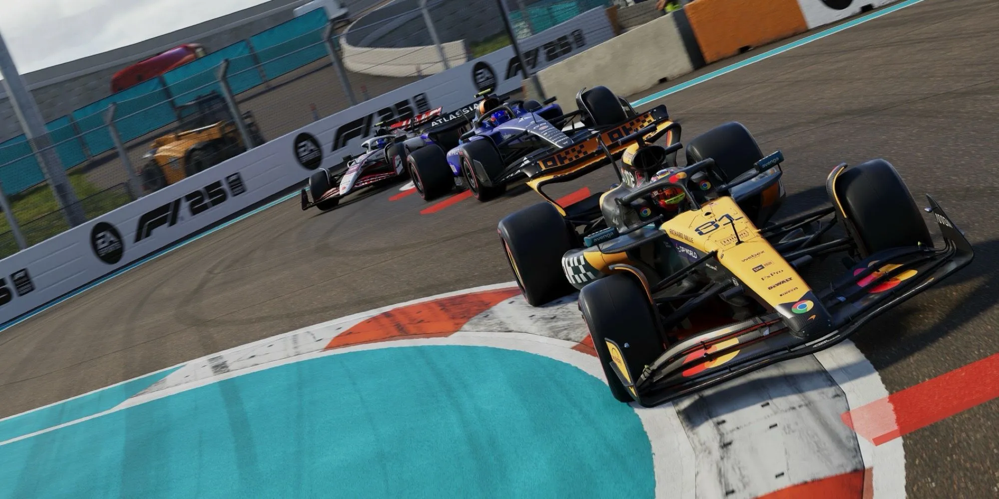 Hình ảnh gameplay F1 25 với xe của Oscar Piastri tại chặng Miami GP