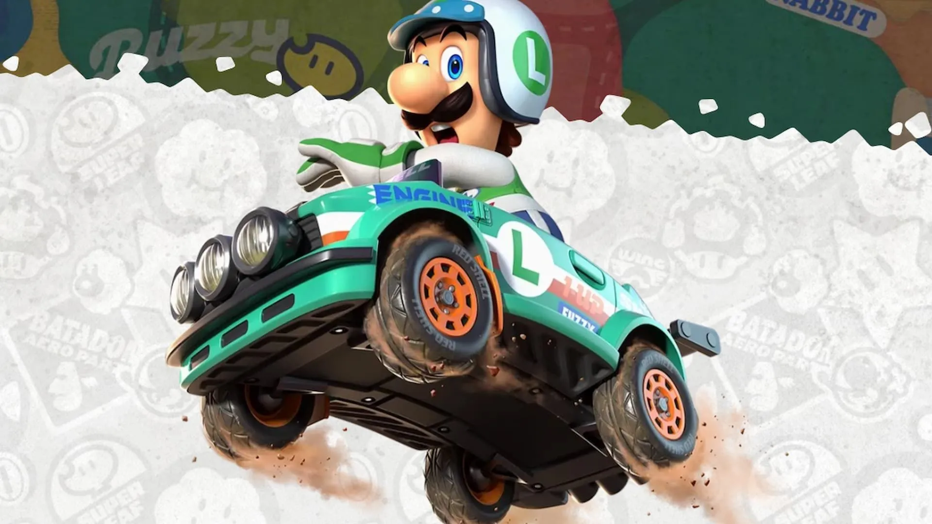 Hình ảnh render của nhân vật Luigi trong Mario Kart World