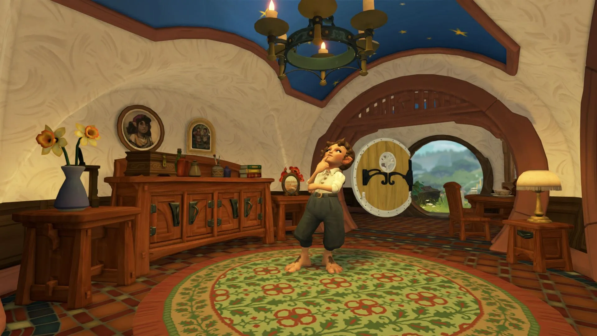 Hoạt động nấu ăn trong Tales of the Shire, Hobbit đang chuẩn bị bữa ăn ngon lành