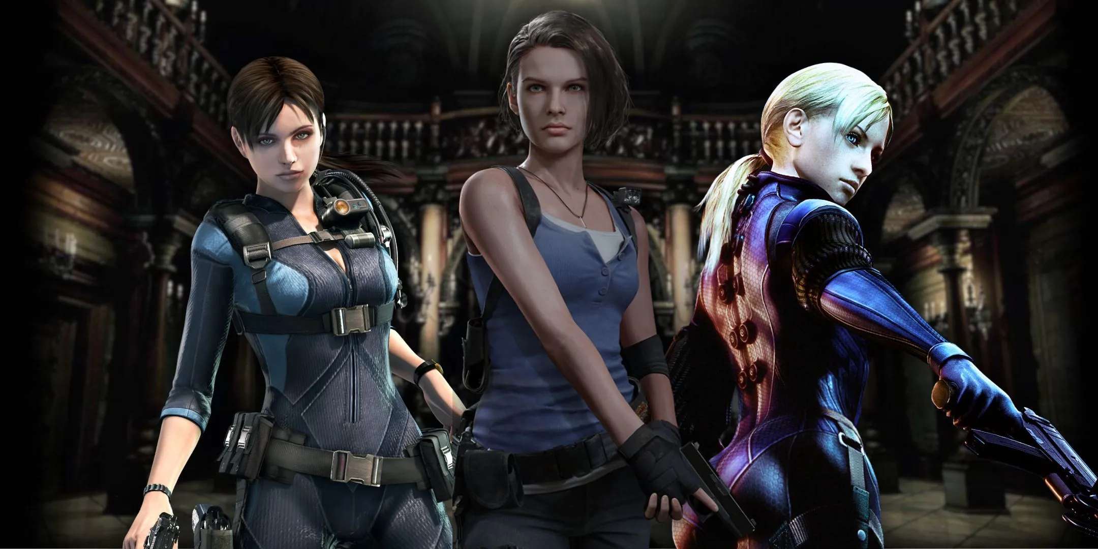 Jill Valentine với các hình ảnh thiết kế khác nhau trong series Resident Evil
