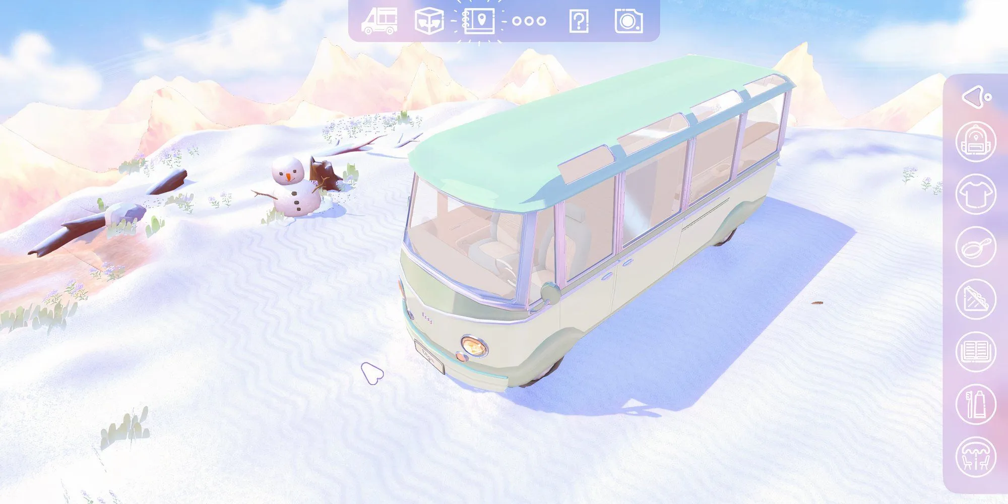 Khung cảnh núi non đẹp trong game mô phỏng thư giãn Camper Van Make it Home