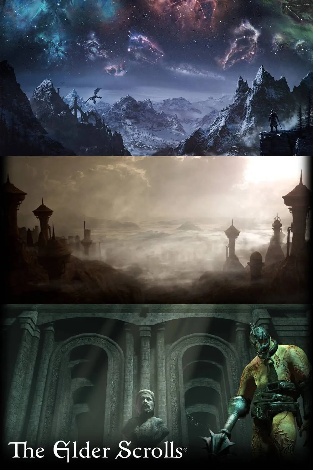 Logo và biểu tượng đặc trưng của series game nhập vai The Elder Scrolls huyền thoại