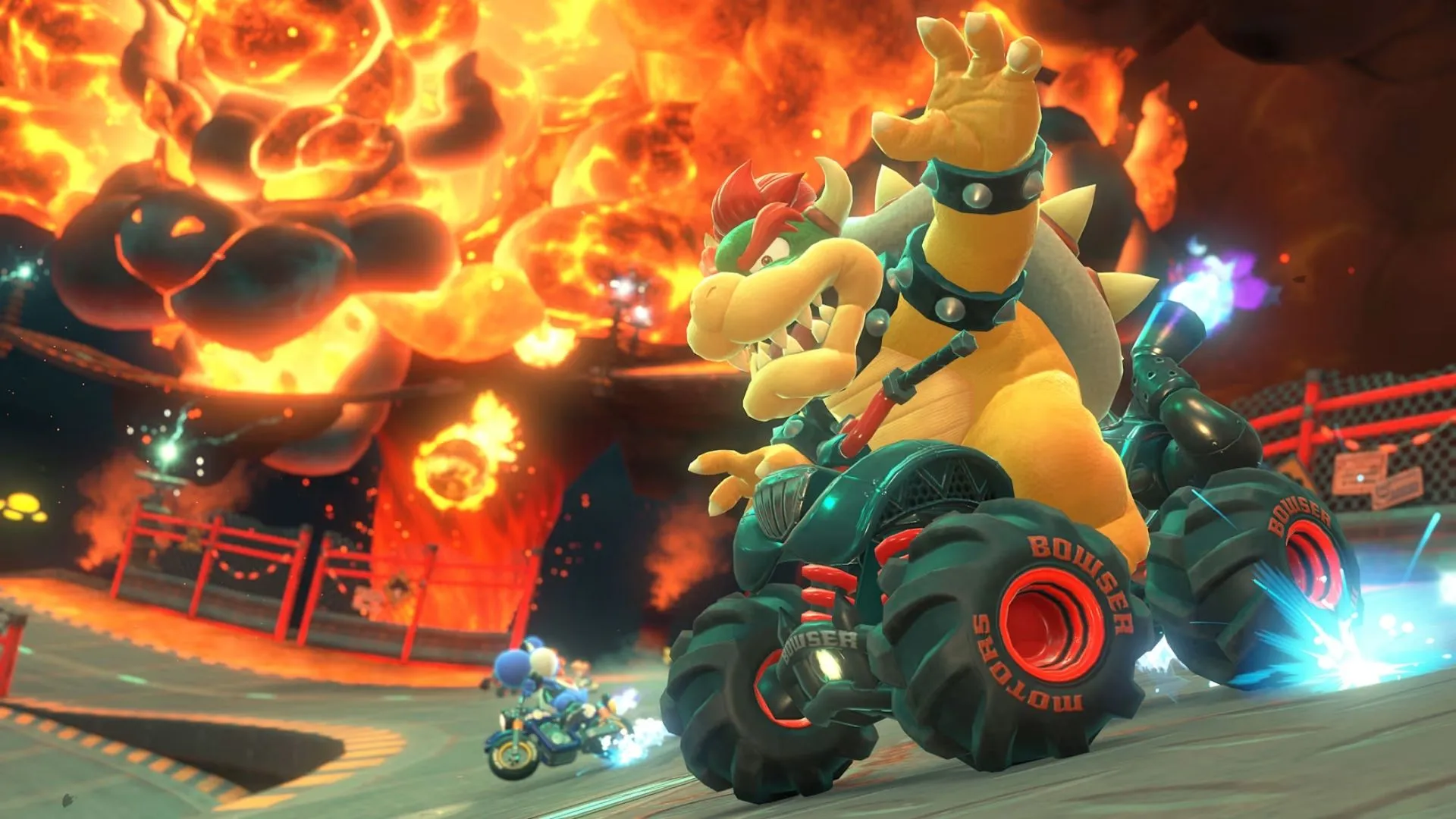 Nhân vật Wario và xe trong Mario Kart World