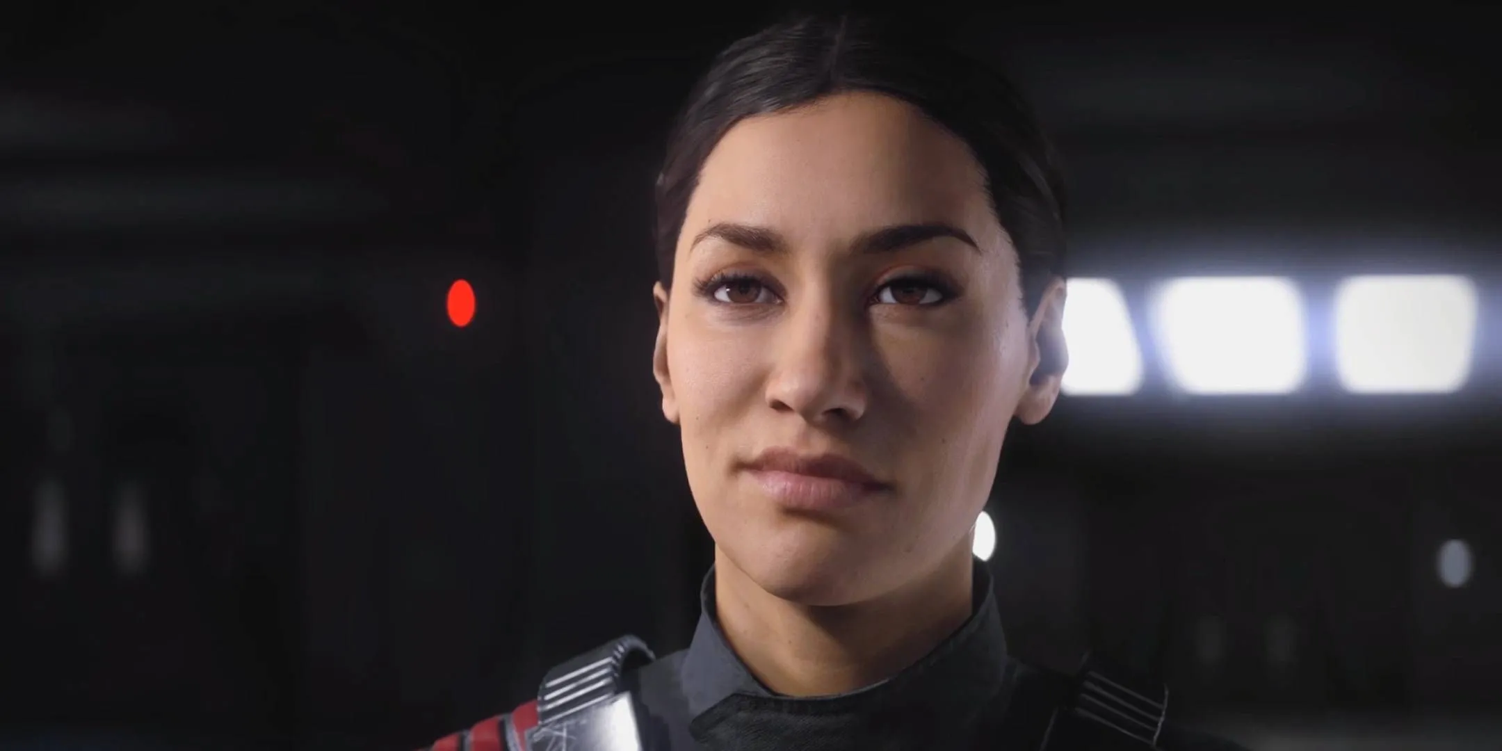 Nữ sĩ quan Iden Versio của Đế chế trong Star Wars Battlefront 2, thể hiện chiều sâu tâm lý nhân vật.