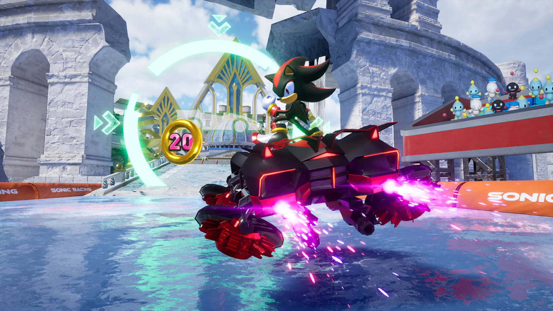 Shadow the Hedgehog tạo dáng đầy phong cách trong Sonic Racing: CrossWorlds, thể hiện sự đa dạng nhân vật của game