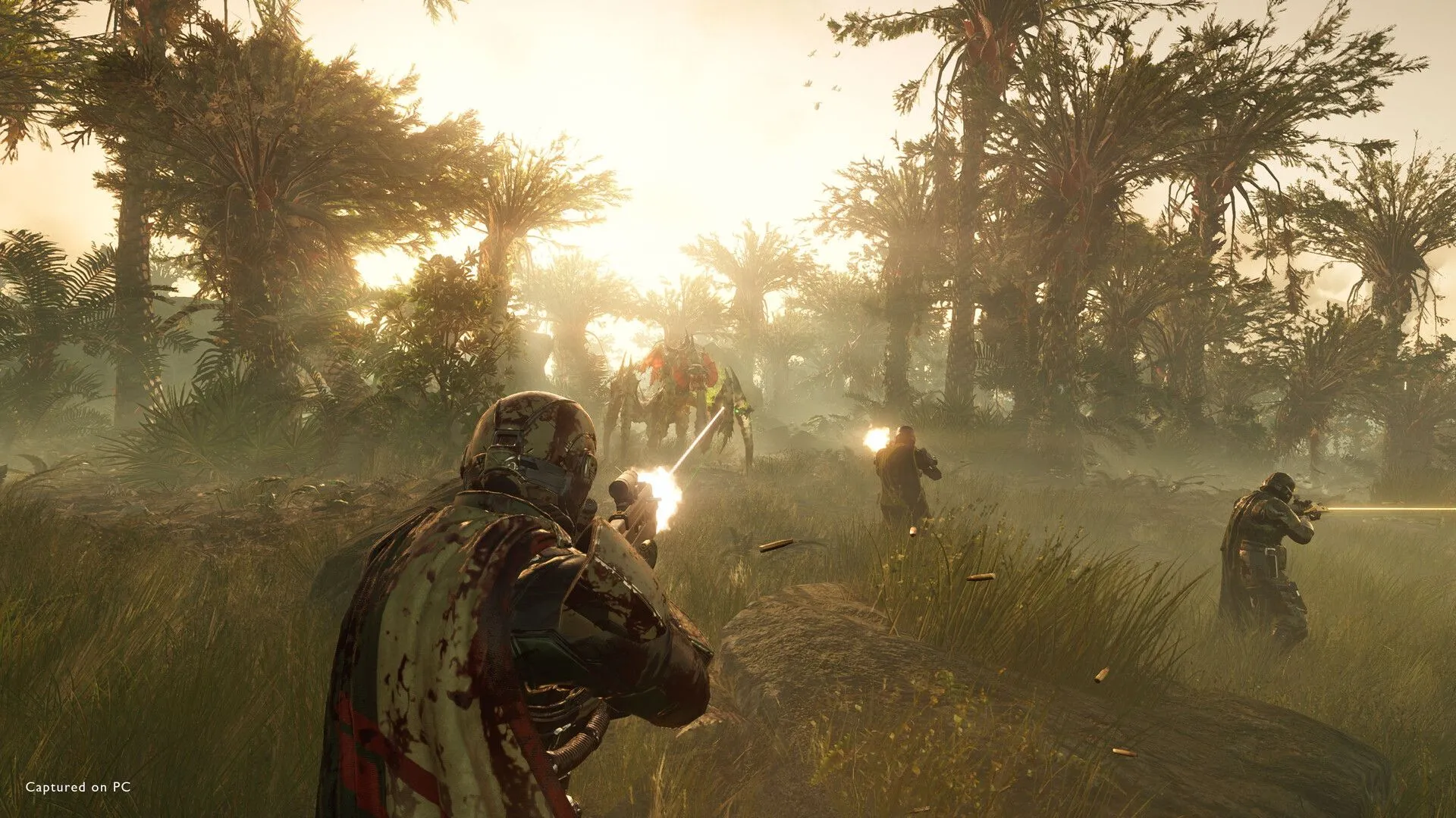 Trụ súng máy laser A LAS 98 sẵn sàng khai hỏa trong Helldivers 2